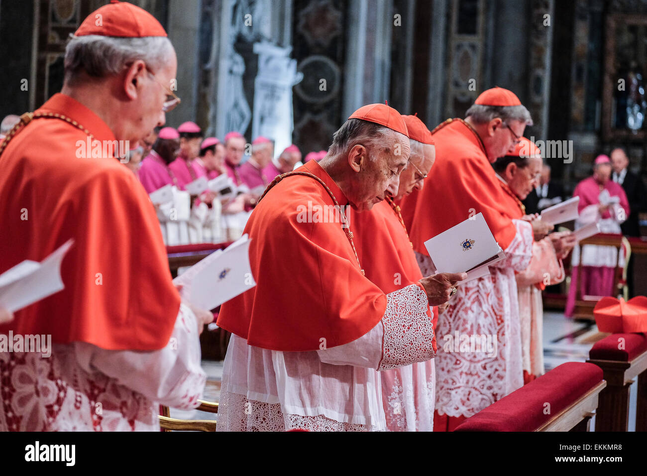 St. Peter`s Basilica, Vatican City. 11th April, 2015. Pope Francis Ceremony publication Papal Bull Holy Year of Mercy Credit:  Realy Easy Star/Alamy Live News Stock Photo